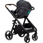 Carucior 4 in 1, FreeON, Bloom, Cu cadru din aluminiu, Landou, Scoica auto cu baza isofix, Parte sport cu sezut reversibil, Geanta pentru mamici, Suport pahar, Conform cu standardele europene de securitate EN 1888:2018/ECE R129, Black - 15