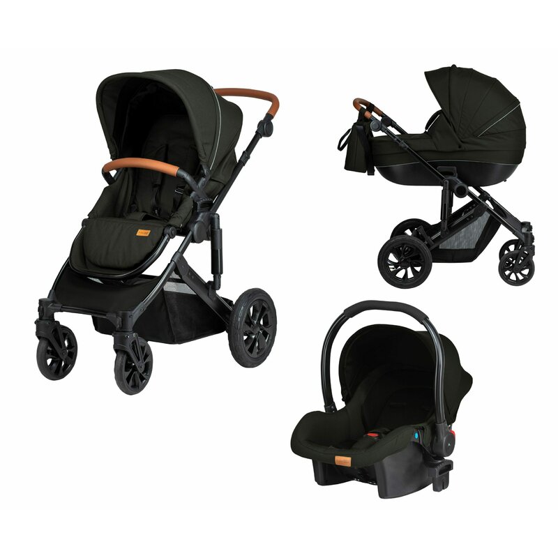 Carucior 3 in 1, FreeON, Comfort, Reversibil, Cadru din aluminiu, Cu landou, Scoica auto conform ECE R129, husa picioare, geanta mamici, Pana la 22 kg, Conform cu standardul european de securitate EN1888-2:2018, Negru