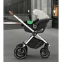 Carucior 3 in 1, FreeON, Joy, Reversibil, Cu cadru din aluminiu, Scoica auto, Husa picioare, Geanta mamici si accesorii, Conform cu standardele europene EN1888-1:2018+A1:2022, Gri - 16