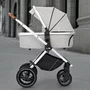 Carucior 3 in 1, FreeON, Joy, Reversibil, Cu cadru din aluminiu, Scoica auto, Husa picioare, Geanta mamici si accesorii, Conform cu standardele europene EN1888-1:2018+A1:2022, Gri - 17