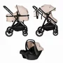 Carucior 3 in 1, FreeON, Neo, Transformabil, Pana la 22 kg, EN1888-2:2018+A1:2022, E8*129R04/01, 0 luni+, Beige - 1