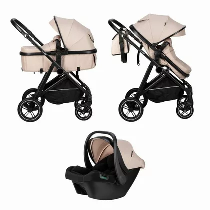 Carucior 3 in 1, FreeON, Neo, Transformabil, Pana la 22 kg, EN1888-2:2018+A1:2022, E8*129R04/01, 0 luni+, Beige