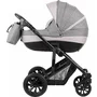 Carucior 3 in 1, FreeON, Trio Comfort, Cu cadru din aluminiu, Cu landou intarit, Reversibil, Scoica auto, Parte sport cu sezut reversibil, Geanta pentru mamici, Conform cu standardele europene de securitate EN 1888:2018 si ECE R44/04, Grey - 6