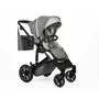 Carucior 3 in 1, FreeON, Trio Comfort, Cu cadru din aluminiu, Cu landou intarit, Reversibil, Scoica auto, Parte sport cu sezut reversibil, Geanta pentru mamici, Conform cu standardele europene de securitate EN 1888:2018 si ECE R44/04, Grey - 4