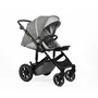 Carucior 3 in 1, FreeON, Trio Comfort, Cu cadru din aluminiu, Cu landou intarit, Reversibil, Scoica auto, Parte sport cu sezut reversibil, Geanta pentru mamici, Conform cu standardele europene de securitate EN 1888:2018 si ECE R44/04, Grey - 5