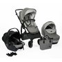 Carucior 3 in 1, FreeON, Trio Comfort, Cu cadru din aluminiu, Cu landou intarit, Reversibil, Scoica auto, Parte sport cu sezut reversibil, Geanta pentru mamici, Conform cu standardele europene de securitate EN 1888:2018 si ECE R44/04, Grey - 2