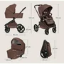 Carucior 3 in 1, Lionelo, Freya, Cu scoica ADAC, Landou si salteluta ventilate, Pliabil, Reglare spatar- 3 pozitii, Suport de picioare- 4 pozitii, Maner- 3 pozitii, Sustine 22 kg, Cu accesorii, 0 luni+, Maro/bej - 29