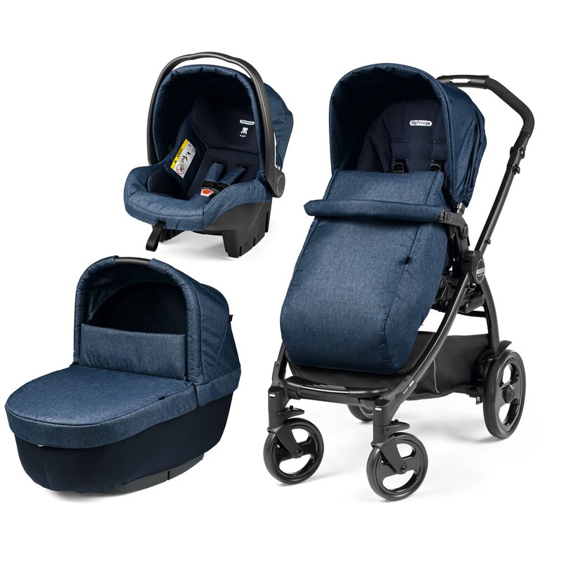 Peg perego - carucior 3 in 1 book 51 titania primoviaggio sl futura indigo , 0-22 kg, albastru