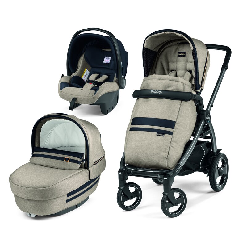 Peg Perego - Carucior 3 In 1, Book Plus 51 S, Titania, Luxe Ecru