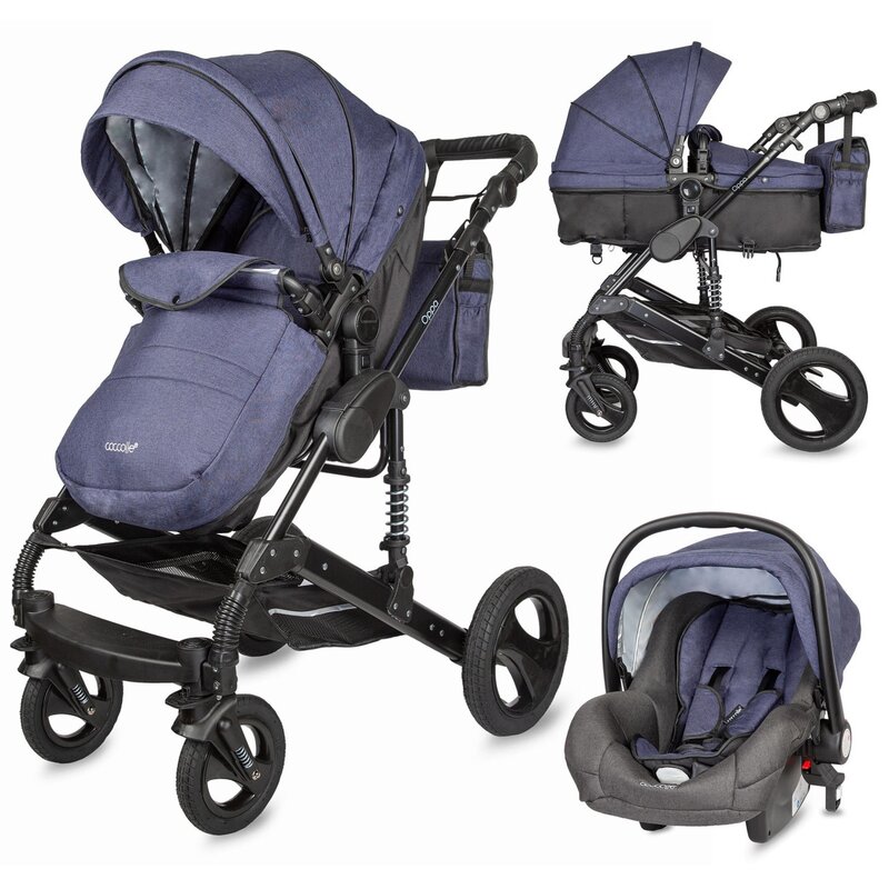 Coccolle - carucior 3 in 1 transformabil oppa albastru