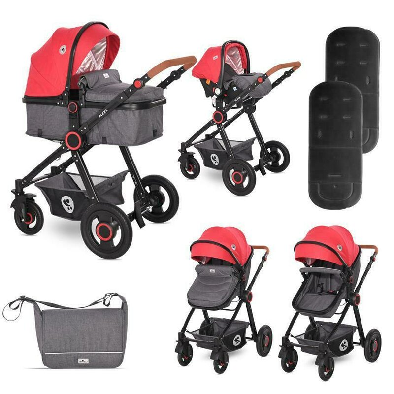 Lorelli - carucior 3 in 1 alexa , cherry, rosu