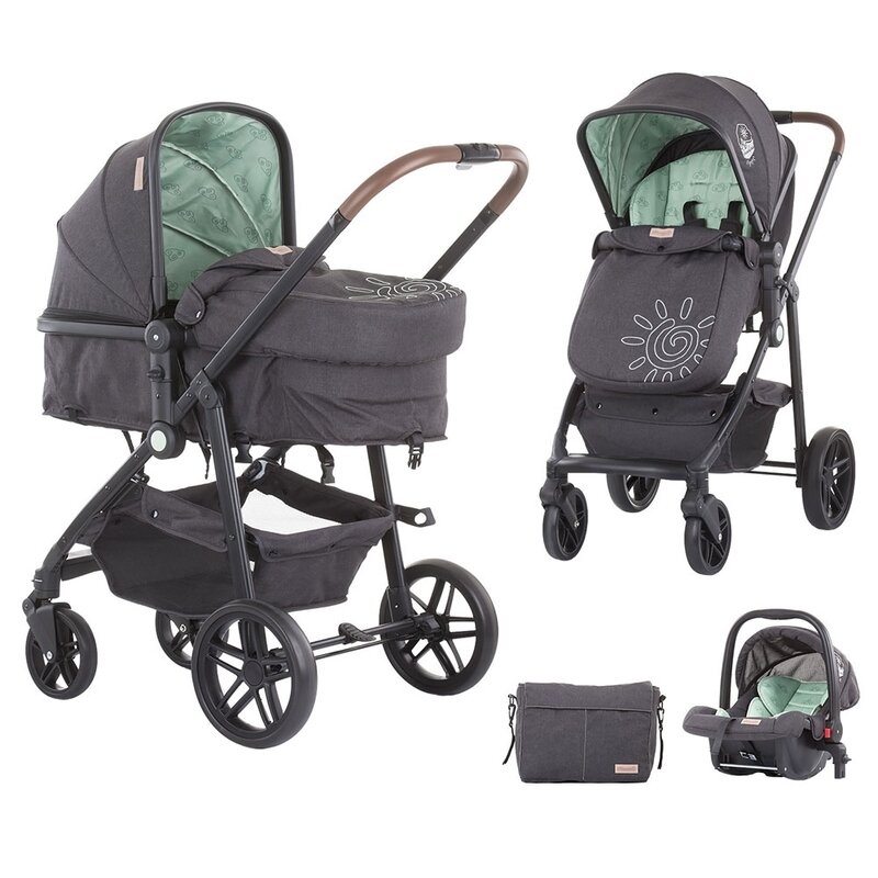 Chipolino - carucior 3 in 1 adora , mint, verde
