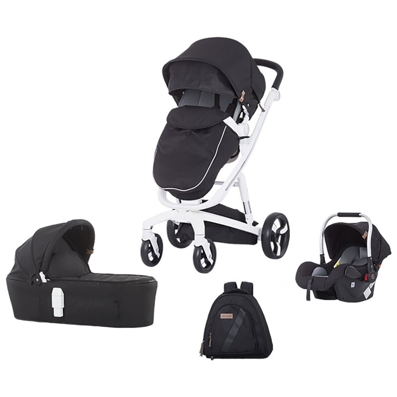 Chipolino - carucior 3 in 1 electra, alb/negru
