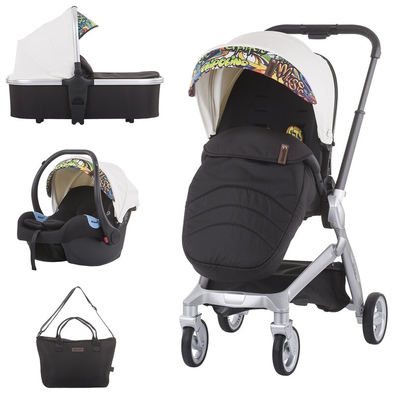Chipolino - carucior 3 in 1 emotion graffiti, alb