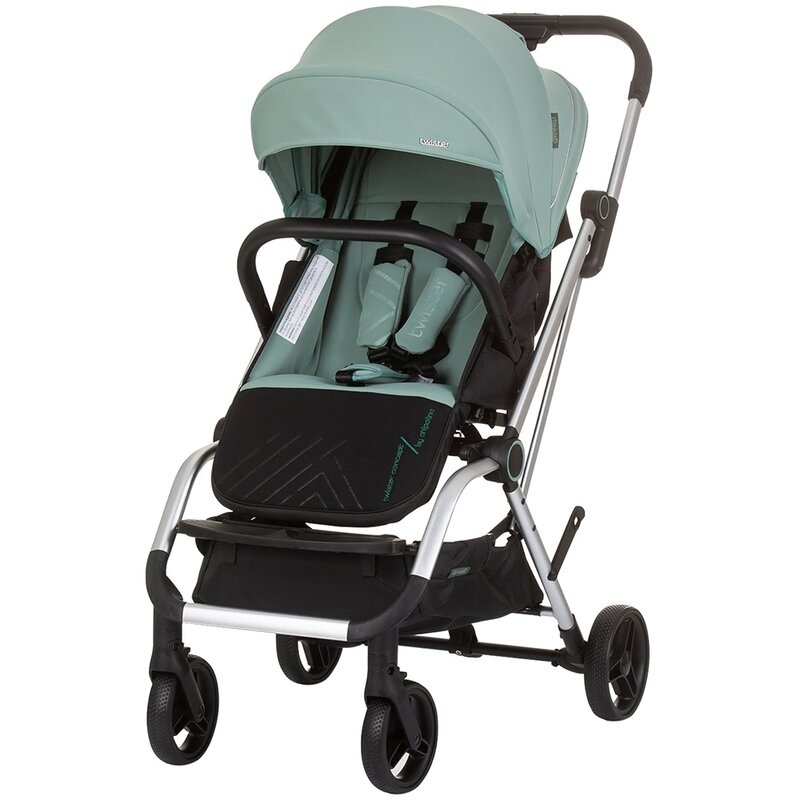 Carucior Chipolino Twister pastel green cu sezut rotativ