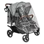 Carucior gemeni, Bebe Stars, Double Trouble, De la nastere pana la 22 Kg, Cadru din aluminiu, Pliabil, Spatar reglabil in 5 pozitii, Cu 2 saci de picioare, 2 huse de ploaie si suport pahar, Conform cu EN1888-1,2:2018, Grey - 5