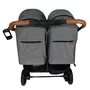 Carucior gemeni, Bebe Stars, Double Trouble, De la nastere pana la 22 Kg, Cadru din aluminiu, Pliabil, Spatar reglabil in 5 pozitii, Cu 2 saci de picioare, 2 huse de ploaie si suport pahar, Conform cu EN1888-1,2:2018, Grey - 6