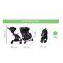 Carucior gemeni, Chicco, Ohlala, Ultra usor si compact, 8 kg, 0 luni+, Negru - 11