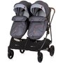 Carucior gemeni Chipolino Duo Smart 2 in 1 silver grey - 7