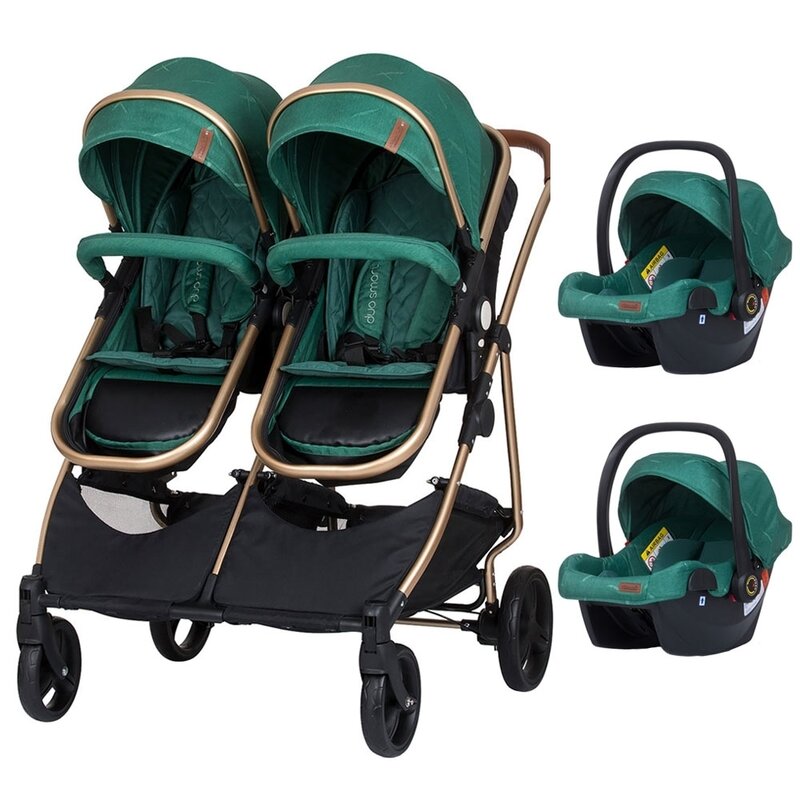 Chipolino - Carucior gemeni Duo Smart 3 in 1 avocado