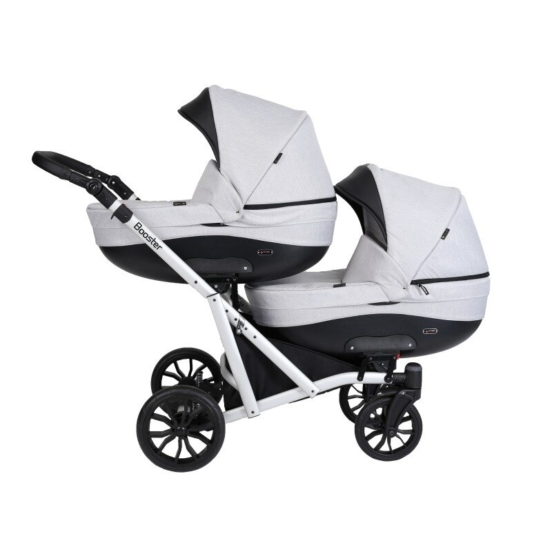 Kunert - carucior gemeni 2 in 1 booster, gri
