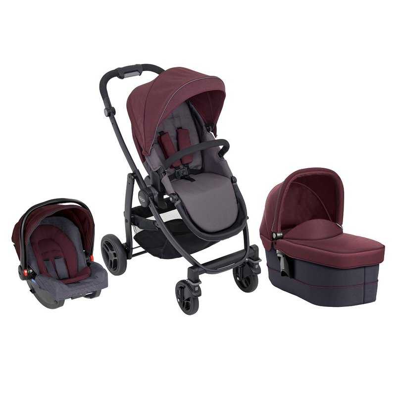 Graco - carucior evo 3 in 1 crimson
