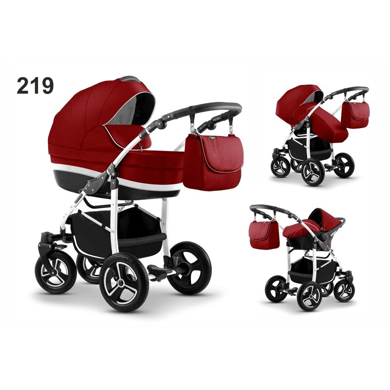 Mikado - carucior city star s-line 3 in 1 (culoare 219) rosu