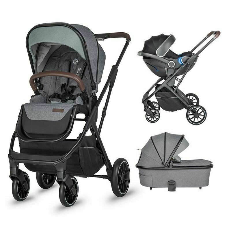 Coccolle - carucior modular 2in1 silene lunar rock+cos auto 0-13 kg gb idan silver fox grey