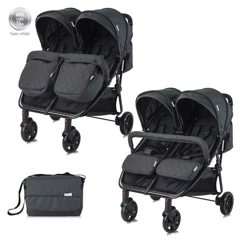 Carucior pentru gemeni Duo, Black