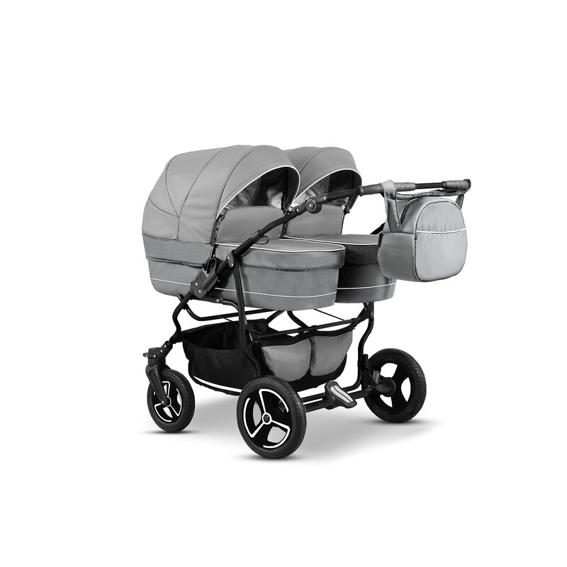 Mikado - carucior gemeni 3 in 1 twin t-15, gri