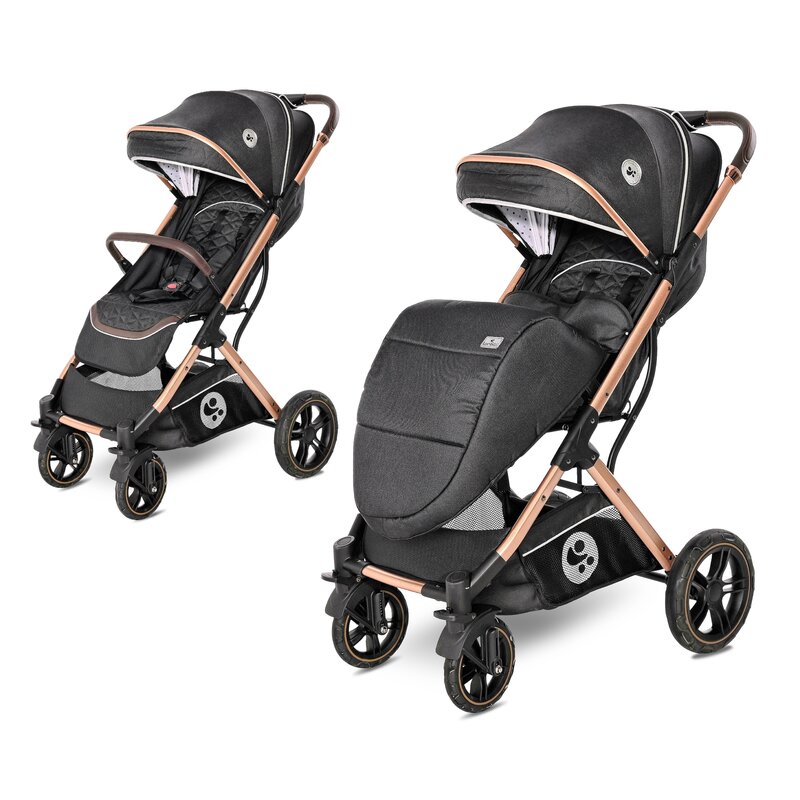 Lorelli - carucior 0+ storm , luxe, cadru din aluminiu, 0-22 kg, negru