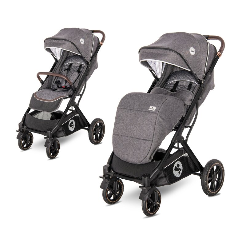 Lorelli - carucior 0+ storm , steel, cadru din aluminiu, 0-22 kg, gri