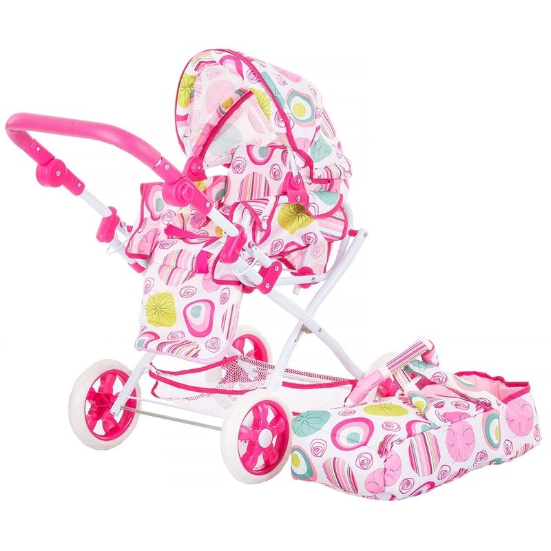 Chipolino - carucior pentru papusi nelly, alb