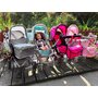 Carucior pentru papusi, Jokomisiada, 4 in 1 , Cu cos de accesorii, Geanta, 3 ani+, Roz/Gri - 10
