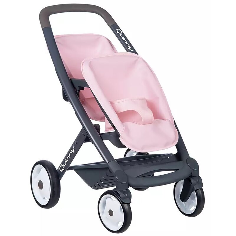 Carucior pentru papusi Smoby Maxi Cosy Quinny Twin roz Carucior Pentru Papusi