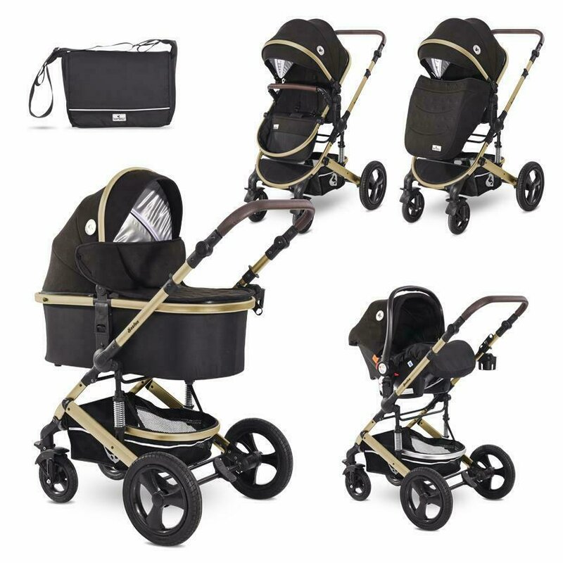 Lorelli - carucior 3 in 1 boston stars, negru