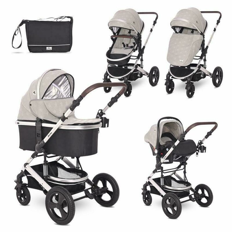 Lorelli - carucior 3 in 1 boston cool stars, gri