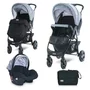 Lorelli - Carucior 2 in 1 Daisy Basic, Albastru/Gri - 1