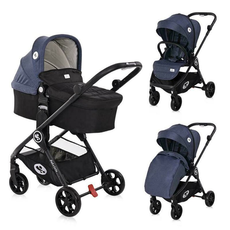 Lorelli - carucior 2 in 1 patrizia, cu landou inclus, albastru