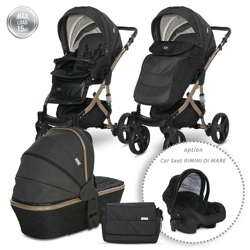 Carucior Set Rimini Premium, cos landou separat, Black