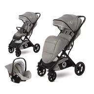 Lorelli - Carucior 2 in 1 Storm , Opaline,  Cadru din aluminiu, 0-22 kg, Cu cos auto inclus, Gri