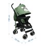 Carucior sport, Bebe Stars, Buggy Bunny, Pliabil, Usor, Pana la 15 kg, Copertina XL cu plasa si fereastra, Spatar si suport picioare reglabile, Coform cu EN1888-1:2018+A1:2022, 6-36 luni, Olive - 7