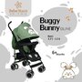 Carucior sport, Bebe Stars, Buggy Bunny, Pliabil, Usor, Pana la 15 kg, Copertina XL cu plasa si fereastra, Spatar si suport picioare reglabile, Coform cu EN1888-1:2018+A1:2022, 6-36 luni, Olive - 8