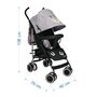 Carucior sport, Bebe Stars, Buggy Deer Pliabil, Usor, Pana la 15 kg, Copertina XL cu plasa si fereastra, Spatar si suport picioare reglabile, Coform cu EN1888-1:2018+A1:2022, 6-36 luni, Grey - 4
