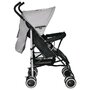 Carucior sport, Bebe Stars, Buggy Deer Pliabil, Usor, Pana la 15 kg, Copertina XL cu plasa si fereastra, Spatar si suport picioare reglabile, Coform cu EN1888-1:2018+A1:2022, 6-36 luni, Grey - 5