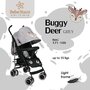 Carucior sport, Bebe Stars, Buggy Deer Pliabil, Usor, Pana la 15 kg, Copertina XL cu plasa si fereastra, Spatar si suport picioare reglabile, Coform cu EN1888-1:2018+A1:2022, 6-36 luni, Grey - 8