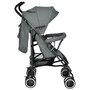 Carucior sport, Bebe Stars, Light, Pliabil, Usor, Pana la 15 kg, Copertina XL cu plasa si fereastra, Spatar si suport picioare reglabile, Coform cu EN1888-1:2018+A1:2022, 6-36 luni, Grey - 2