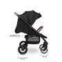 Carucior sport, Caretero, Elma, Pliabil, De la nastere, Pana la 22 kg, Capotina extensibila, Spatar, maner si suport picioare reglabile, Cos depozitare, Cadru din aluminiu, Cu accesorii, 0-48 luni, Negru - 18