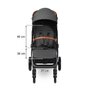 Carucior sport, Caretero, Elma, Pliabil, De la nastere, Pana la 22 kg, Capotina extensibila, Spatar, maner si suport picioare reglabile, Cos depozitare, Cu accesorii, 0-48 luni, Gri - 19