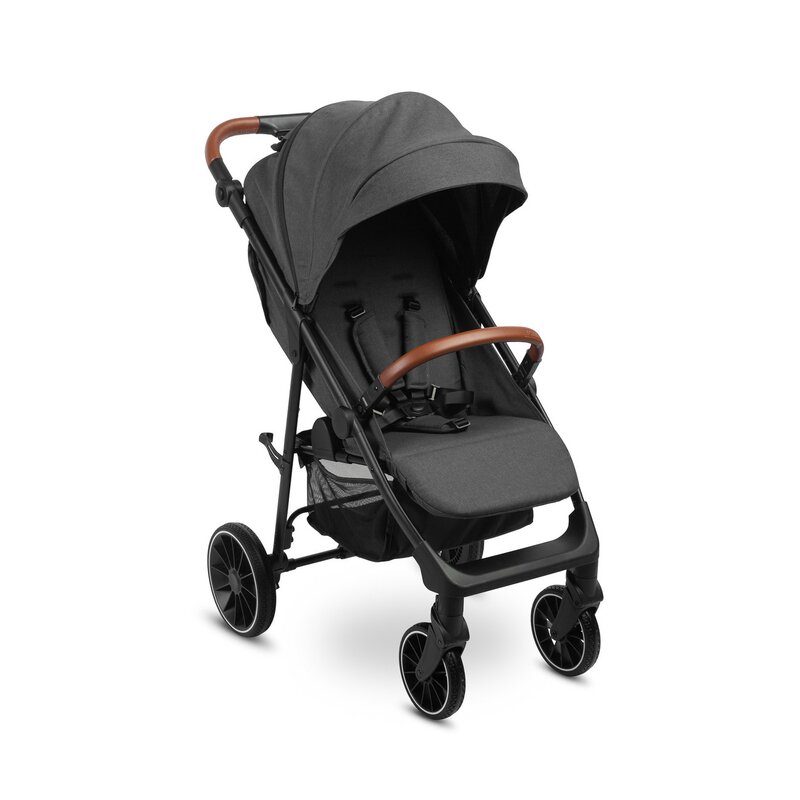 Carucior sport, Caretero, Elma, Pliabil, De la nastere, Pana la 22 kg, Capotina extensibila, Spatar, maner si suport picioare reglabile, Cos depozitare, Cu accesorii, 0-48 luni, Gri